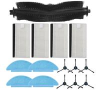 Kit de pièces de rechange pour aspirateur robot Tikom L9000, compatible avec Lubluelu S60 L60D, Laresar, L6 Nex, Honor pour Q6 SE, comprend des brosses latérales principales, des filtres et des