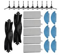 Kit de pièces de rechange pour aspirateur robot Tikom L9000, compatible avec Lubluelu S60 L60D, Laresar, L6 Nex, Honor pour Q6 SE, comprend des brosses latérales principales, des filtres et des