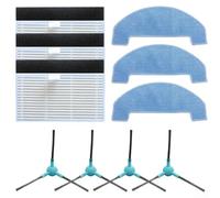 Kit de pièces de rechange pour aspirateur robot Ultenic For Lite avec filtre HEPA, brosses latérales et serpillères en microfibre pour nettoyage des coins pour le nettoyage des bords, ensemble