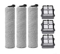 Kit de pièces de rechange pour aspirateur Tineco pour Floor ONE S3 Wet and Dry, comprenant 3 brosses à rouleaux, 3 filtres, filtration améliorée, nettoyage efficace