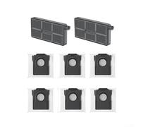 Kit de pièces de rechange pour ECOVACS pour DEEBOT-N20-Plus Pro et pour YEEDI pour C12 Pro, 6 sacs à poussière de 3,3 L pour 2 filtres HEPA lavables, accessoires pour robot aspirateur