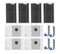 Kit de pièces de rechange pour Ecovacs pour Deebot T90 Pro Omni, sacs à poussière de 3,3 L, filtres, brosses latérales, accessoires pour robot aspirateur (ensembles trimestriels)