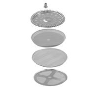Kit de pièces de rechange pour French Press - Filtre en maille en acier inoxydable - Disque en spirale et plaque croisée pour 350 ml / 600 ml / 1000 ml - Compatible avec les presses françaises