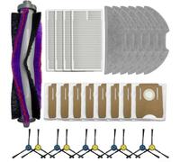 Kit de pièces de rechange pour Obode A8 + pour ETA pour robot Aurum PRO 6241 avec brosse principale, filtres brosses latérales, chiffons serpillères, sacs à poussière (B)
