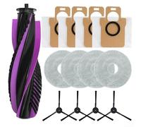 Kit de pièces de rechange pour robot aspirateur Jonr pour P20 Pro - Brosse à rouleau - Brosse latérale - Accessoires pour nettoyage en profondeur - Tapis - Sol dur - Matériau en caoutchouc - Montage
