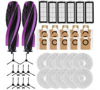 Kit de pièces de rechange pour robot aspirateur JONR pour P20 PRO T5 PRO - Filtre - Chiffon à poussière - Brosse latérale - Accessoires - Élimine les poussières fines - Les poils d'animaux - Pour sols