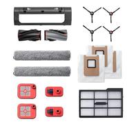 Kit de pièces de rechange pour robot aspirateur Omni E25/E28 eufy, brosse rotative avec poils et caoutchouc, protège-brosse, 2 brosses latérales, filtre lavable et 2 patins de nettoyage