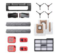 Kit de pièces de rechange pour robot aspirateur Omni E25/E28 eufy, brosse rotative avec poils et caoutchouc, protège-brosse, 2 brosses latérales, filtre lavable et 2 patins de nettoyage
