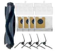 Kit de pièces de rechange pour robot eufy Vacuum C10 avec Self Empty Station - Brosse principale, brosse latérale, filtre, sac à poussière, serpillère - 13/28 pièces - Pack d'accessoires (A)