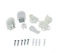 Kit de pièces de rechange pour stores enrouleurs à ajustement parfait, comprend des supports en plastique blanc, un embrayage et une chaîne de perles de 300 cm pour une installation facile