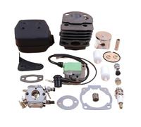 Kit de pièces détachées for tronçonneuses 51 et 55 : Cylindre, Piston, carburateur, Bobine d'allumage, Joint et Filtre de 45 mm