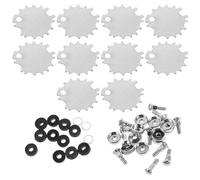 Kit de Pièces Détachées pour Ciseaux de Coiffure e Réglage | 4×6 Rondelles Pivot, Écrous et Vis, Métal et Caoutchouc, pour Salon de Coiffure Professionnel