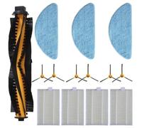 Kit de pièces pour aspirateur Aeno ARC0002S - Brosse latérale - Ensemble de brosses principales pour aspirateur Aeno ARC0003S - Chiffons de rechange et filtres pour Aeno RC2S RC3S - Lot de 6 brosses