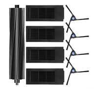 Kit de pièces pour aspirateur robot compatible avec Ecovacs X2, Omni X2 Pro avec 1 brosse principale à rouleau, 4 brosses latérales et 4 filtres pour un entretien régulier