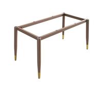Kit de pieds de meubles en métal pour cuisine et salle à manger 110 x 55 x 72 cm, finition marron, idéal pour les surfaces en marbre ou en bois, comprend des ventouses et des vis.