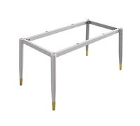 Kit de pieds de meubles modernes en métal pour table à manger et bureau, compatible avec les plateaux en bois, marbre et verre, ventouses et vis, 110 cm x 55 cm x 72 cm, finition blanche élégante