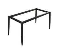 Kit de pieds de meubles modernes en métal pour tables de salle à manger et bureaux 110 x 55 x 72 cm, noir, comprend des ventouses et des vis pour dessus en marbre ou en bois, design élégant et durable