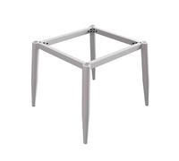 Kit de pieds de table modernes en métal, 45 x 45 x 72 cm, blanc, idéal pour cuisine, table à manger, base de bureau, compatible avec plateau en marbre et verre, comprend des vis et des ventouses.