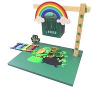 Kit de piège à léprechaun pour enfants, kit de bricolage en bois pour attraper un leprechaun, fournitures de fête de la Saint-Patrick, décorations d'activités de salle de classe