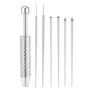 Kit de piercing conique en acier inoxydable - Pince à boule et outil d'insertion pour changer de bijoux corporels, applicateur à dos plat pour oreille, nez, lèvre, 8*62 mm, Acier inoxydable, Pas de