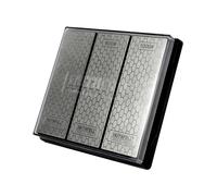 Faithfull – Kit de pierres à aiguiser diamantées 3 en 1 pour couteaux, ciseaux 400/600/1000G