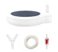 Kit de pierre à air pour aquarium, diffuseur de bulles silencieux de 5 cm, oxygène pour aquarium, comprend un tube de 2 m, un clapet anti-retour, un connecteur en Y