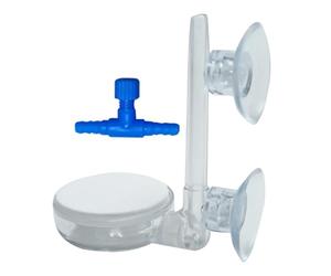 Kit de pierre à bulles nano pour aquarium et étangs - Diffuseur d'oxygène silencieux ultra fin, barboteur d'aquarium en acrylique avec ventouses et valve de régulation, aérateur à haute efficacité