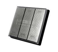 Faithfull – Kit de pierres à aiguiser diamantées 3 en 1 pour couteaux, ciseaux 400/600/1000G