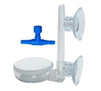 Kit de pierres à bulles nano pour aquarium et étangs - Diffuseur d'oxygène ultra fin silencieux, mousseur d'aquarium en acrylique avec ventouses et valve de régulation, aérateur haute efficacité pour