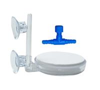 Kit de pierres à bulles nano pour aquarium et étangs - Diffuseur d'oxygène ultra fin silencieux, mousseur d'aquarium en acrylique avec ventouses et valve de régulation, aérateur haute efficacité pour