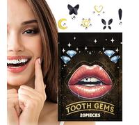 Kit de pierres brillantes pour dents - Kit de bijoux pour dents - Accessoire en réfléchissant amovible pour débutants, amateurs de beauté