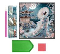 Kit de pierres précieuses avec pinceau décoratif esthétique - Kit d'art en strass pour décoration murale, pour enfants, femmes, chambre à coucher, salon, appartement, anniversaire, vacances