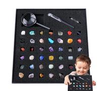 Kit De Pierres Précieuses Et De Minéraux, Comprend Une Collection De Pierres Précieuses Naturelles, De Cristaux Et De Pierres Précieuses Minérales Tige Scientifique En Géologie, Cadeaux Éducatifs Pour
