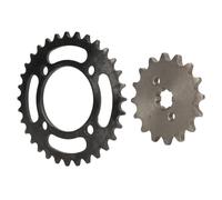 Kit de Pignon à Pas de 420 pour Motos Tout-terrain | Matériau en acier durable, installation facile, comprend des pignons avant 16T et arrière 32T