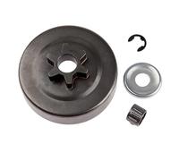 Kit de pignon de tambour d'embrayage pour tronçonneuse 3/8" 6 dents avec rondelle de roulement à aiguilles et clip E pour Stihl MS170 MS180 MS210
