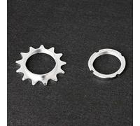 Kit de pignon et anneau de verrouillage en acier pour vélos à pignon fixe, compatible avec chaînes de 1/8" en tailles 13T, 14T, 18T (13T)