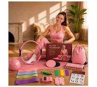 Kit de pilates pour entraînement à domicile pour femmes, ensemble de pilates pour sculpter tout le corps et brûler les graisses, équipement de pilates avec accessoires essentiels pour les débutants et