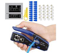 Kit de Pince à Sertir | Jeu de Connecteurs pour Câble Réseau,Pince À Sertir Robuste Pour Les Réseaux, Automobile, Industriel, Maritime, Informatique Et Des Lignes