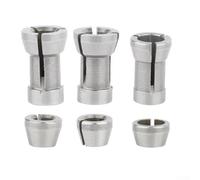Kit de pince de défonceuse traité thermiquement compatible avec les tiges de 6 mm, 6,35 mm, 8 mm pour outils de gravure et équipement de coupe longue durée (adaptateur + écrou)
