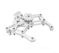 Kit de pince de robot, ensemble d'assemblage de griffe mécanique, outil d'effet d'extrémité de bras robotique pour Arduino pour projets Raspberry Pi (argent)