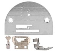 Kit de pince pour plaque à aiguille métallique, pied de scie et presseur à dents pour machine à coudre domestique