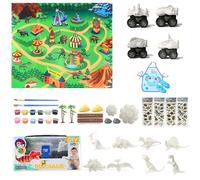 Kit De Pinceaux D'Art Et De Peinture Pour Enfants, Bricolage, Modèle De Dinosaure, Jouet Pour Enfants, Autocollants De Dinosaure, Jeu De Société, Jouet Éducatif