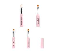 Kit de pinceaux de maquillage 4 en 1 avec fibres synthétiques respectueuses de l'environnement pour une application précise des pinceaux synthétiques sans cruauté envers les animaux