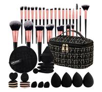 Kit De Pinceaux De Maquillage, Ensemble Pinceaux Fond De Teint Fard À Paupières, Étui De Voyage Léger Organisateur Pour Femme Fille Mère