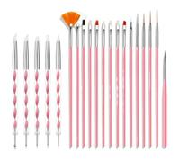 Kit de pinceaux for Nail Art, stylos à points | Formes/tailles de pointes variées, ensemble de démarrage complet, utilisation maison/salon/cadeau