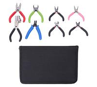 Kit de pinces 8 - Piece | Outils de bijoux en acier à haute teneur en carbone pour sertier/enrouler/découper | Nez d'aiguille et pinces diagonales avec confort - printemps de