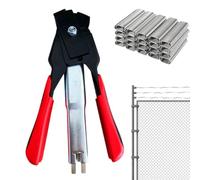 Kit de pinces à agrafes Hog Ring - Outil de fixation avec 2 500 clous de | Agrafeuse pour cages pour animaux et animaux domestiques, coussins, coussins de siège de voiture, housses de siège