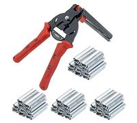Kit de Pinces à Anneau de Porc de Type M Avec 2400 Clips M, Pince de Fixation pour Cage de Volaille, Pince de Fixation pour ClôTure et Cages D'Animaux