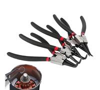 Kit de pinces à anneaux de sécurité, outil d'extraction de bagues pour bagues, pinces pour anneaux de retenue internes, pince multifonctionnelle à ressort, pince droite