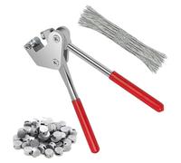 Kit de Pinces à Plomber, 165mm Set de Pinces à Plombs, Pinces à Joints en Acier avec Poignée en Plastique, avec 80 Plombs (10mm), 80 Fils de Plomb (170mm)